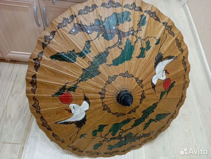 Зонтик восточный бумага ручная работа