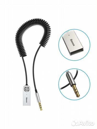 Адаптер Bluetooth- aux Baseus BA01 black