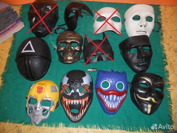 Маски пластиковые герои комиксов только самовывоз