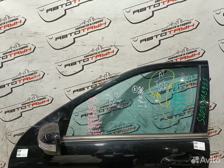 Дверь mercedes-benz C-class S203 W203 A2037200105 передняя левая черный, 197U KA8955