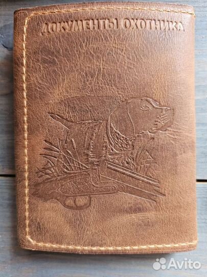 Охотничья обложка с тиснением