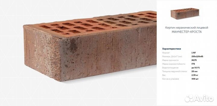 Кирпич керамический лицевой