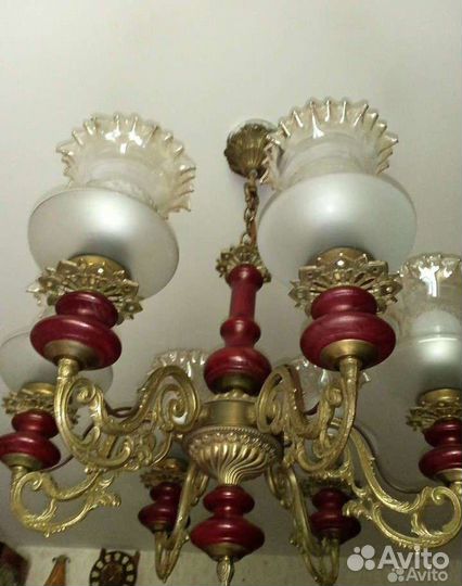 Люстра бронзовая