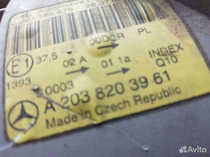 Фара левая Mercedes C-Class W203