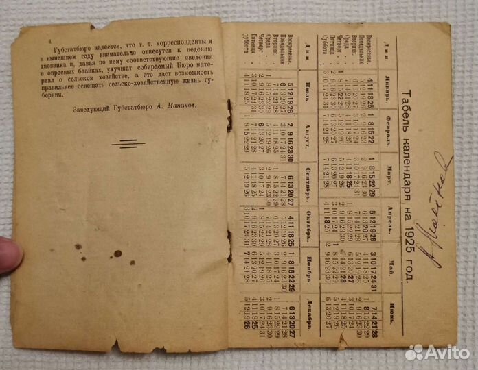 Книга 1924 года издания, Дневник и справочник