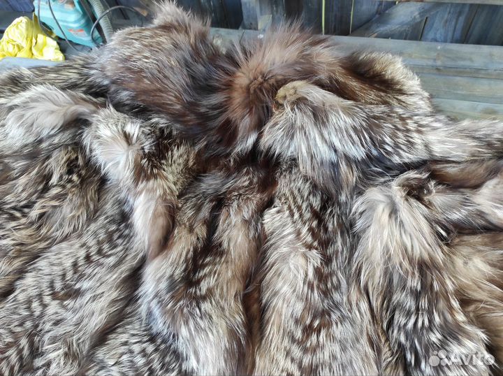 Шуба из чернобурой лисы