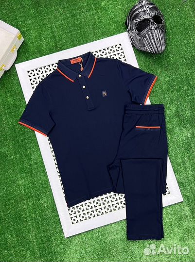 Спортивный костюм футболка и штаны Hermes