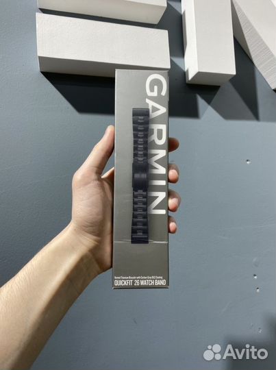 Ремешок Garmin 26 mm Vanted Titanium Carbon Gray