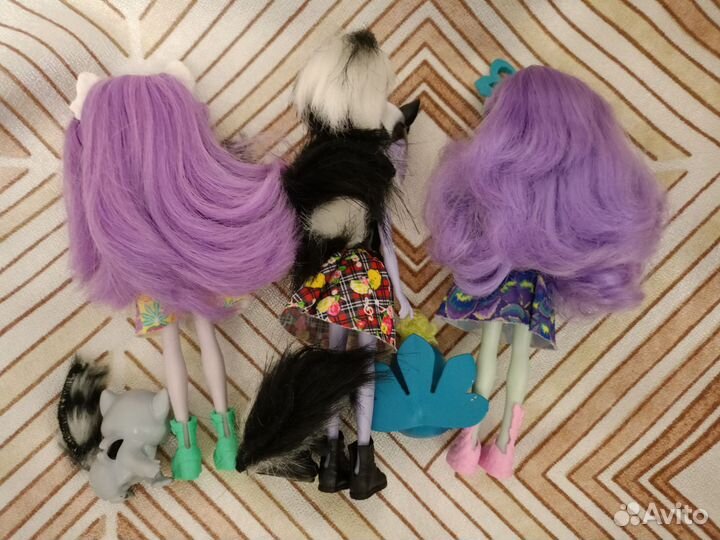 Куклы энчантималс Павлин Лемур Скунс