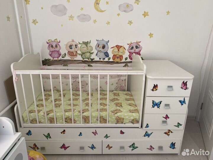 Кроватка трансформер с маятником