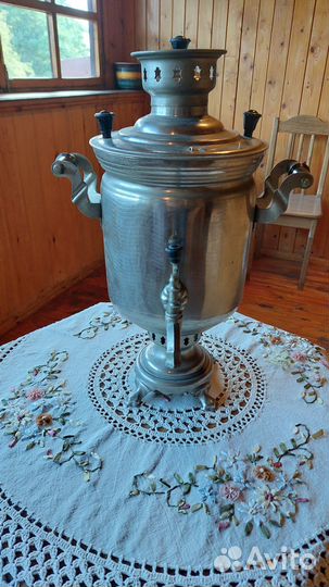 Самовар на дровах медный