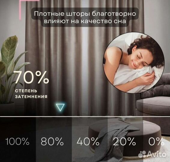 Комплект штор Бархат новый