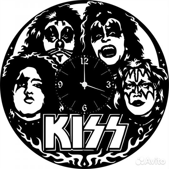 Панно из виниловых пластинок, Часы из винила