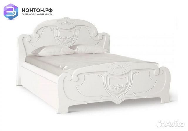 Кровать Мария белый глянец