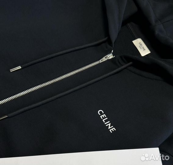 Черная женская зип худи Celine