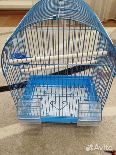 Клетка для птиц + корм, принадлежности