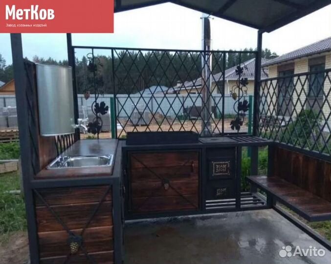 Мангал с крышей