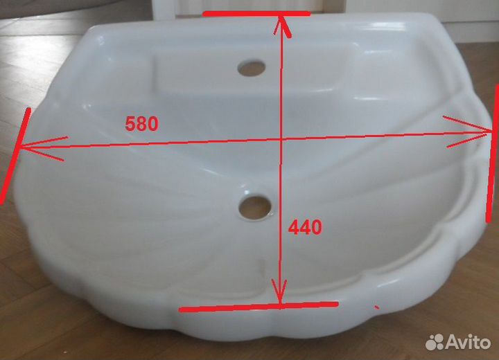 Раковина для ванной ромашка (ракушка)