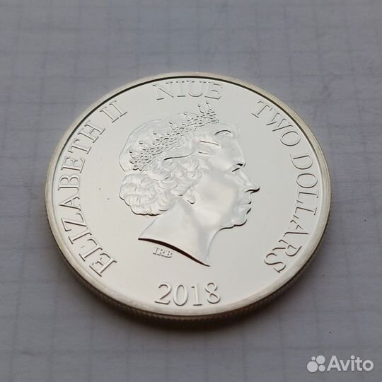 Ниуэ 2 доллара 2008 г. / Черепаха / серебро 1 OZ