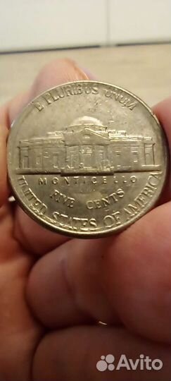 Монета 5 центов с браком 1991 года