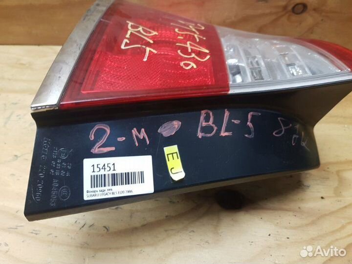 Фонарь лев. зад. subaru legacy