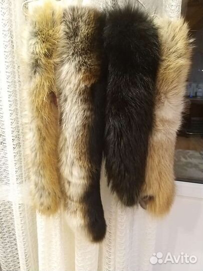 Меховой воротник песец,чернобурка, енот
