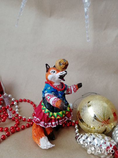 Ватные елочные игрушки