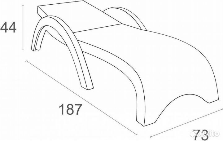 Шезлонг пластиковый, белый GS 1009 (Fiji)