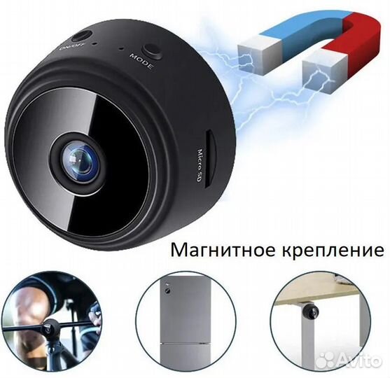 Мини видеокамера wifi новая (без sd карты)