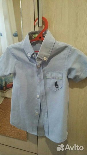 Рубашка голубая