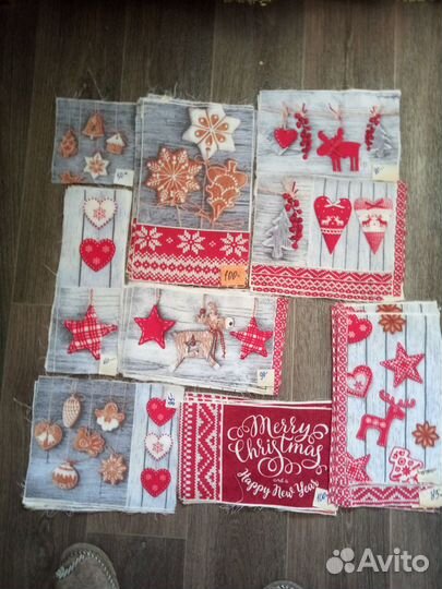 Принты для пошива новогодних мешочков