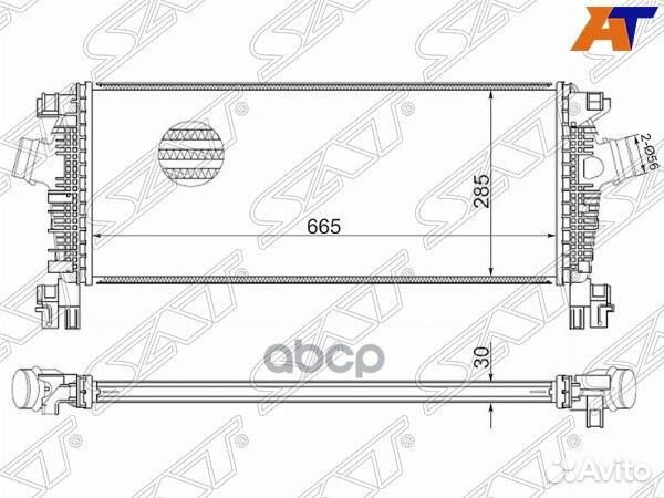 Интеркулер chevrolet cruze/opel astra J 09- A/T