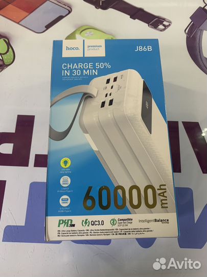Повер Банк внешний аккумулятор hoco 60000 mAh