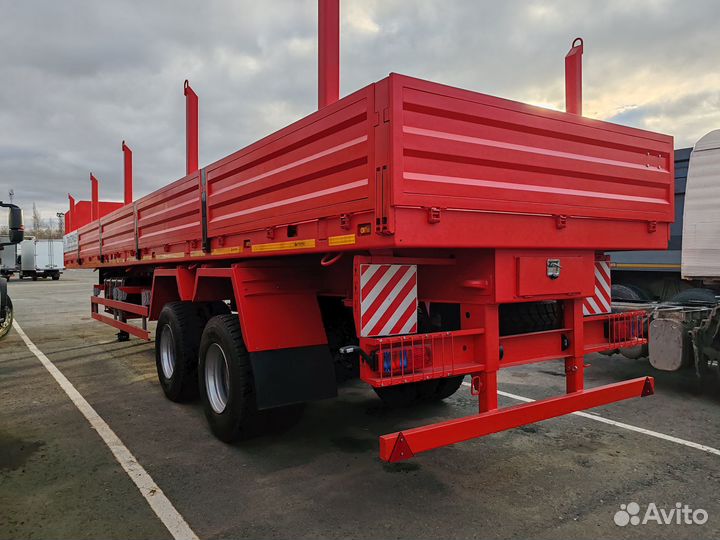 Полуприцеп трал (тяжеловоз) Трансприцеп Бортовой-трубовоз, 2022