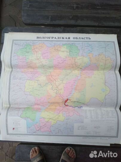 Карта Волгоградской области административно-террит