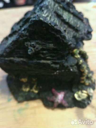 Декорация в аквариум, сундучок с кладом