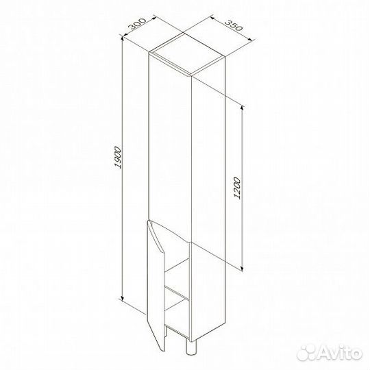 Шкаф пенал для ванной бу