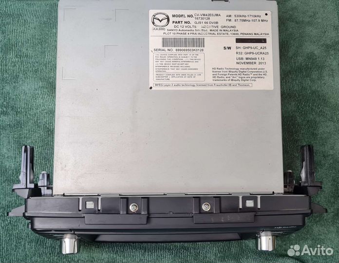 Штатная магнитола Mazda 6 GJ, bose