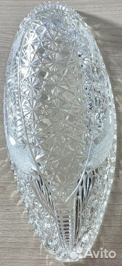 Салатник хрустальный лодочка