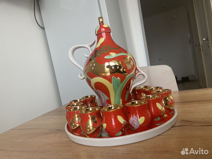 Ликерный набор «золотой олень» Дулево