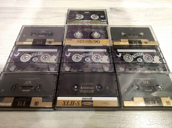 Аудиокассеты Maxell XL II,IV,Basf IV,TDK SD