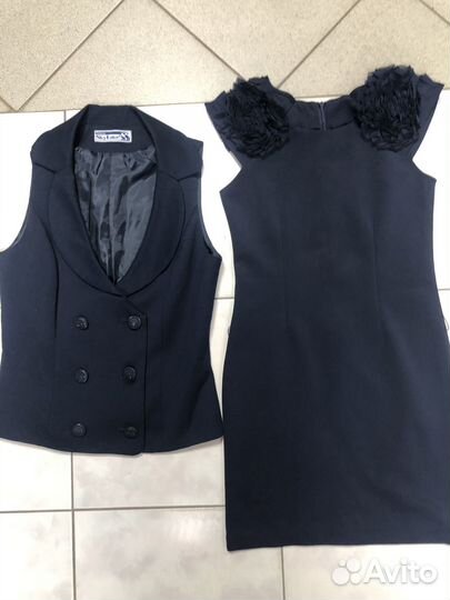 Школьные юбки,рубашки и сарафан р146