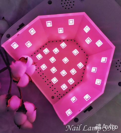 LED лампа S 50 54 Ватт с розовым светом