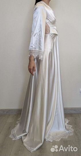 Халат белый свадебный
