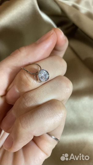 Серебряное украшение цепь с кулоном