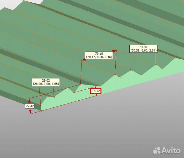 Гипсовая 3d панель Зигзаг