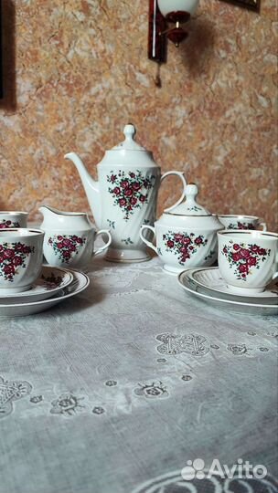 Кофейный сервиз. Рижский ф.з. Винтаж