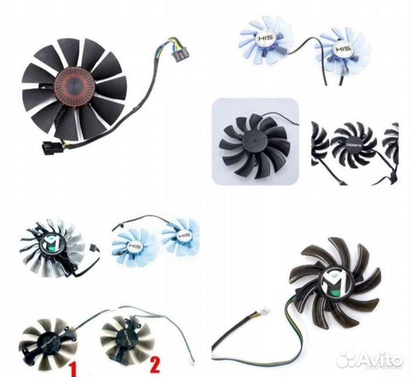 Вентиляторы видеокарты разные