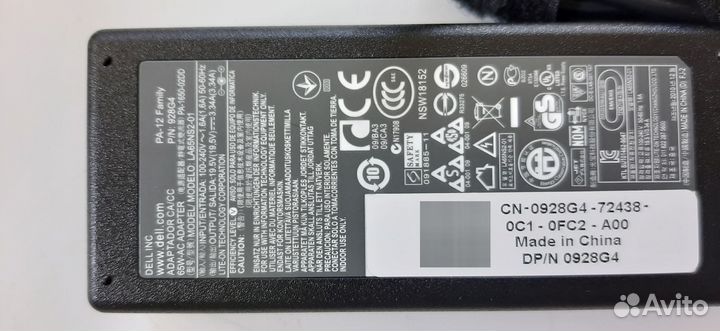 Блок питания dell 19.5v 3.34А