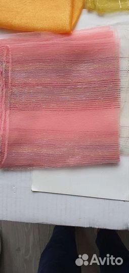 Платок капроновый Жёлтый,Розовый,Белый. СССР